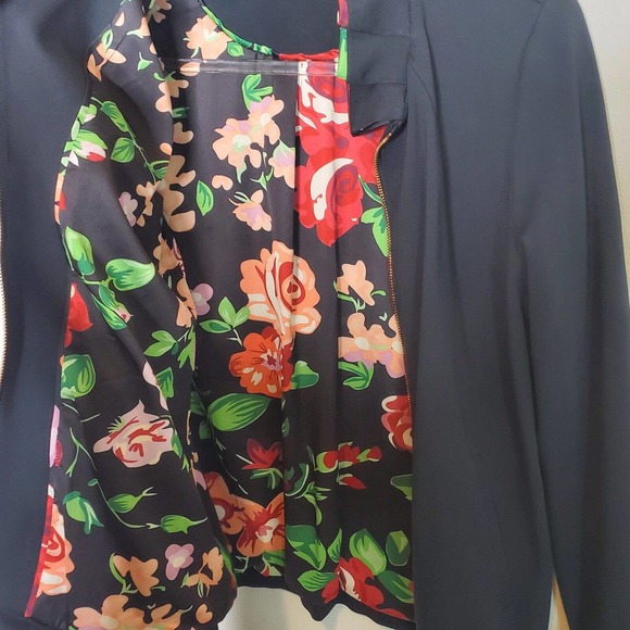 Soft Surroundings Philomena Ruffle Jacket Black Floral size XS - Picture 5 of 11
